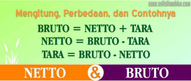 Contoh Perbedaan Netto Bruto Tara