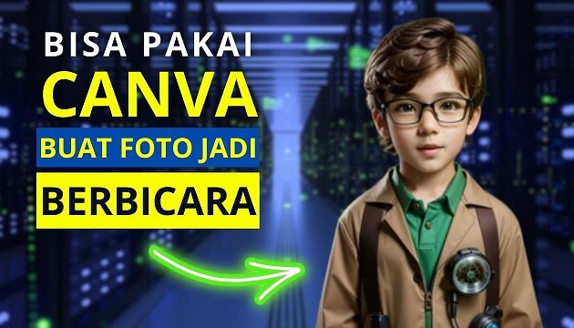 Foto Berbicara Menggunakan Canva