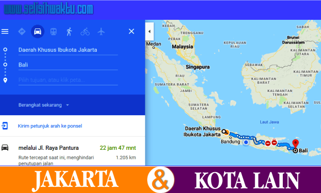 Perbedaan Waktu Jakarta Dengan Kota Lain Di Indonesia